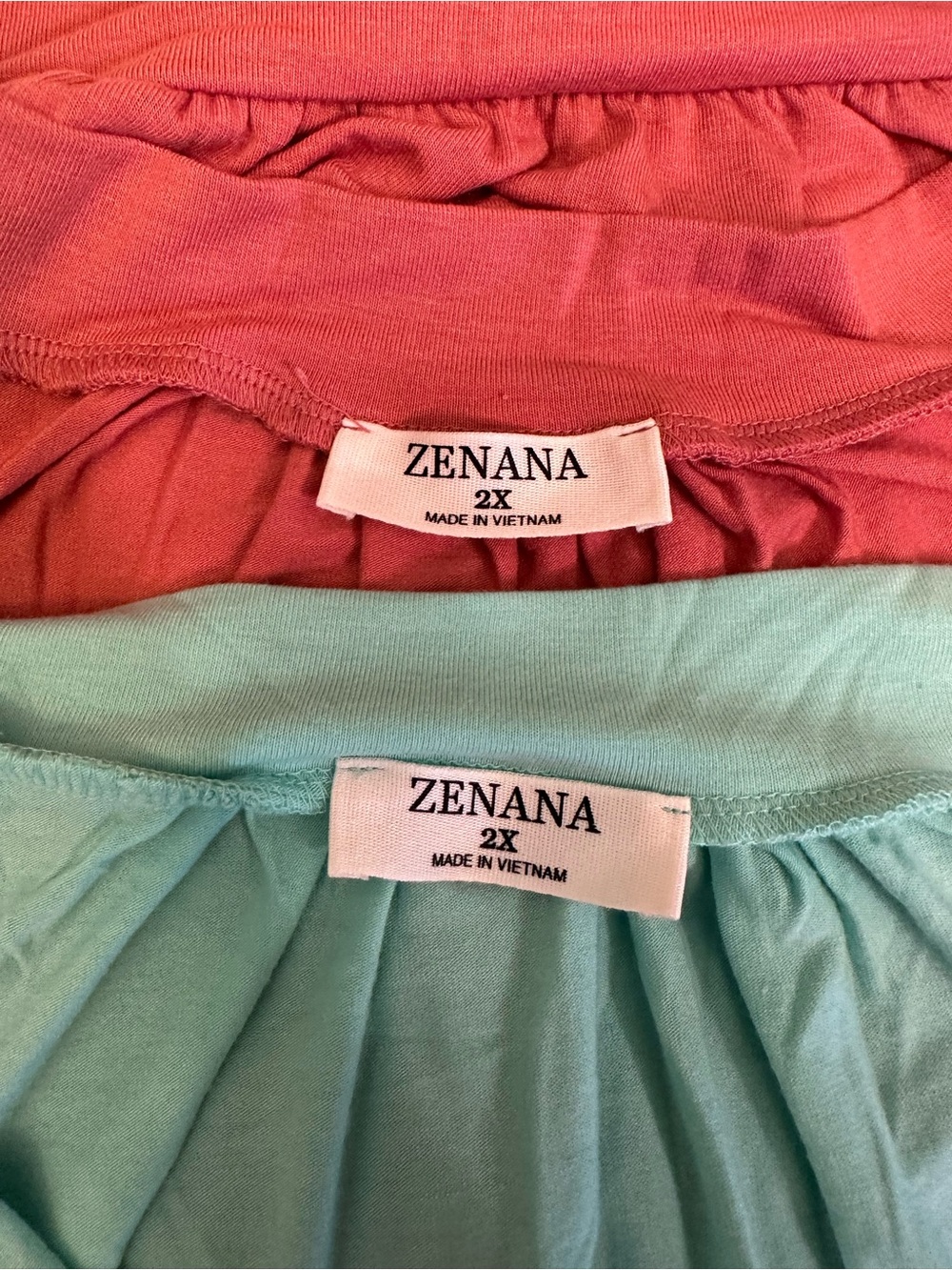 💚🧡NWOT 2 Pack of Zenana Buttery-soft Short‎ Sleeve Scoop Neck Tops, 2X - Picture 3 of 11